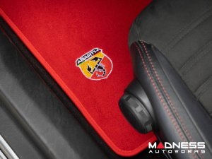 FIAT 124 Floor Mats - Red Carpet w/ ABARTH Crest